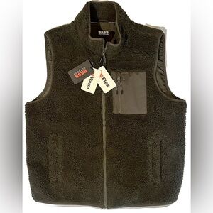 NEW XL NAPPY FLEECE GILET VEST BASS OUTDOOR WARM STRETCH FISHING MENS